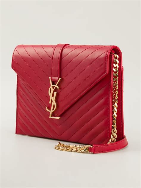 pochette rouge yves saint laurent|saint laurent handbags.